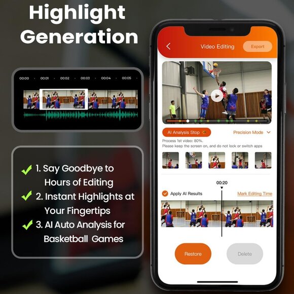 XbotGo Chameleon AI Auto Sports Action Camera - Picture 11 of 13